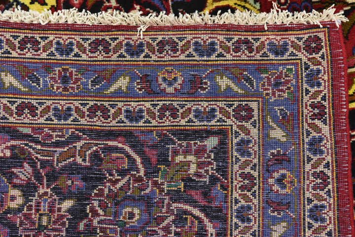 10' x 13' 3 Hand Knotted Kashan Persian Wool Rug