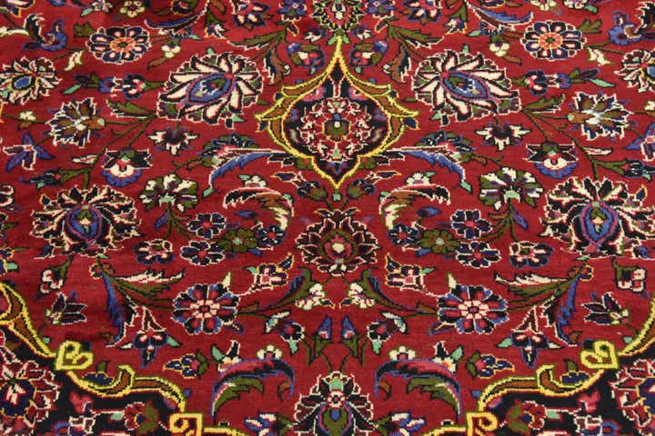 10' x 13' 3 Hand Knotted Kashan Persian Wool Rug