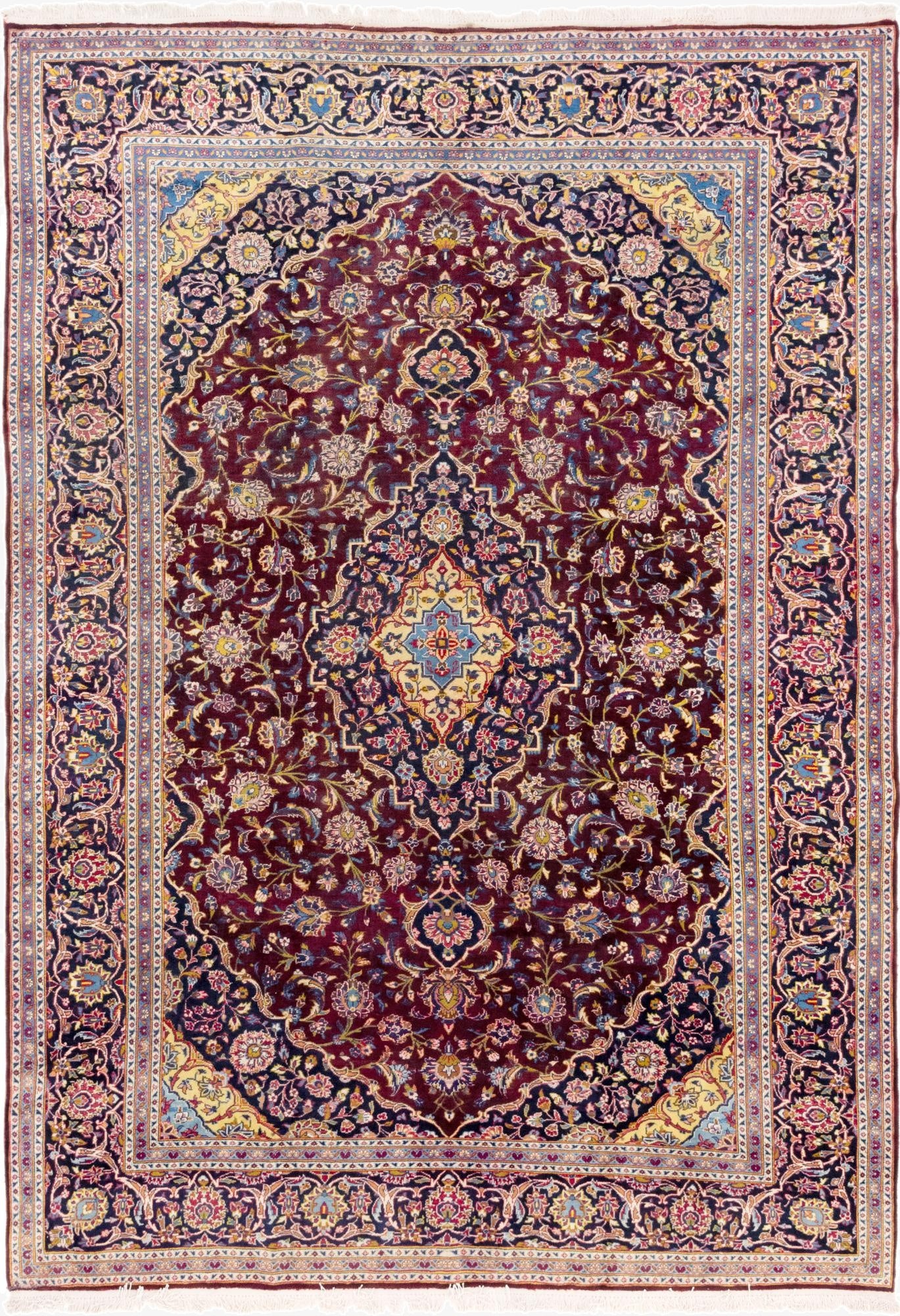 280cm x 410cm  Hand Knotted Kashan Persian Wool Rug