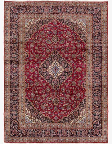 9' 9 x 13' 3 Hand Knotted Kashan Persian Wool Rug