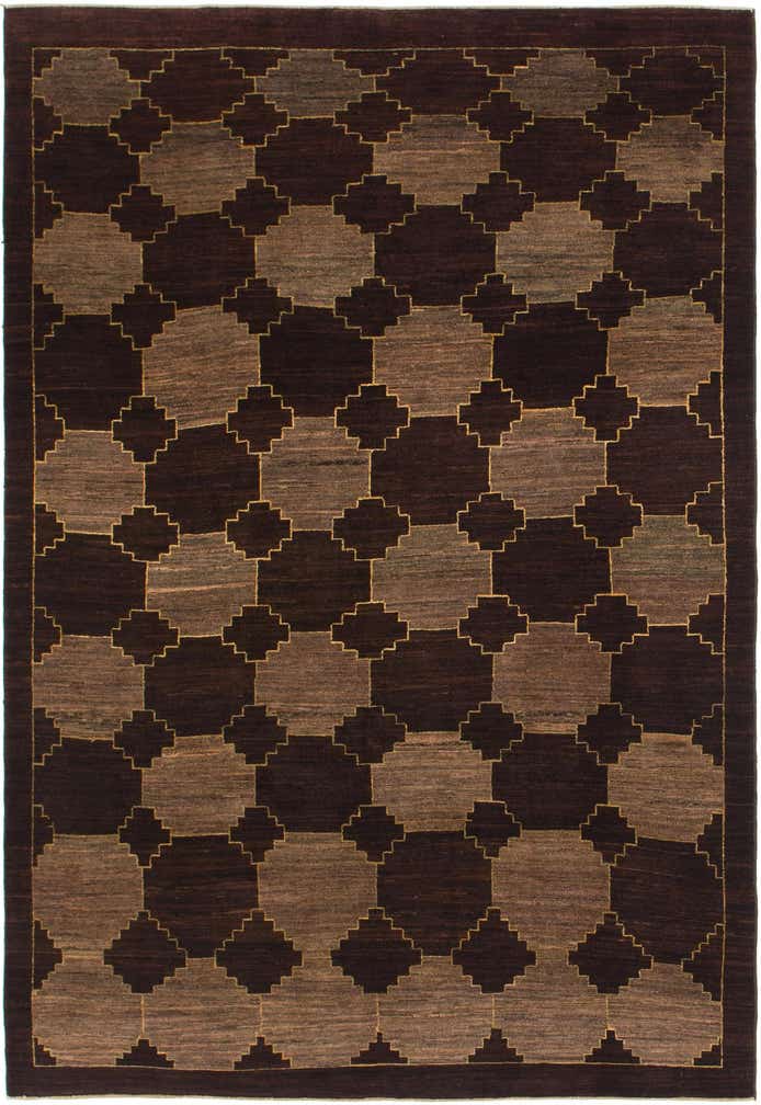 6' x 9' Hand Knotted Kashkuli Gabbeh Wool Rug
