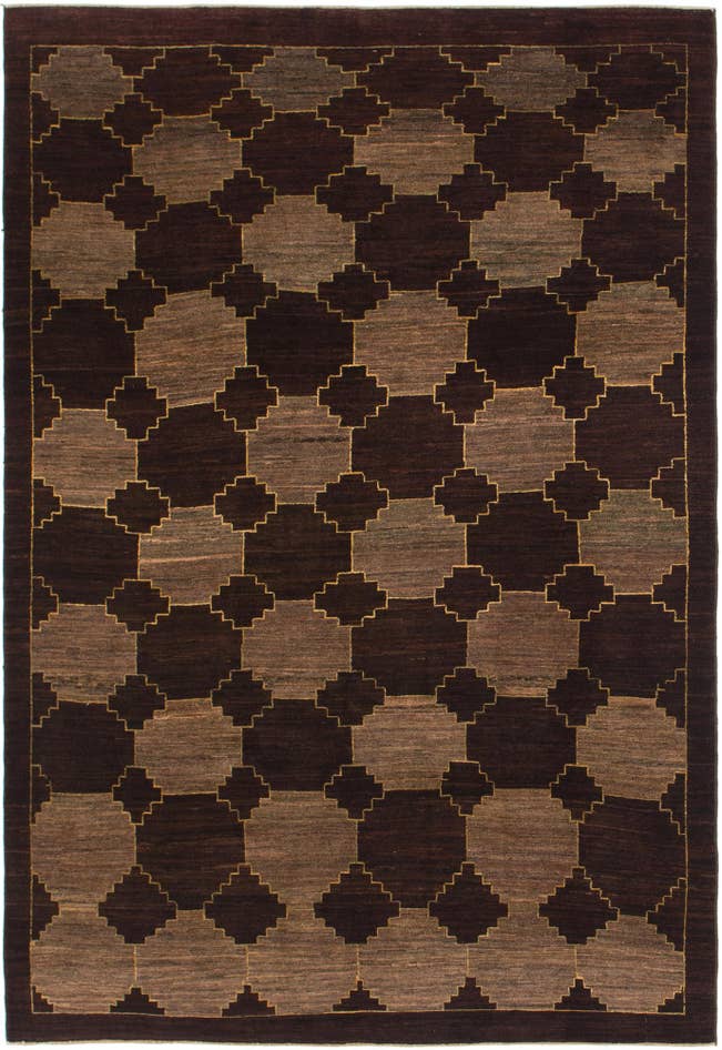Detail image of 6' x 9' Hand Knotted Kashkuli Gabbeh Wool Rug
