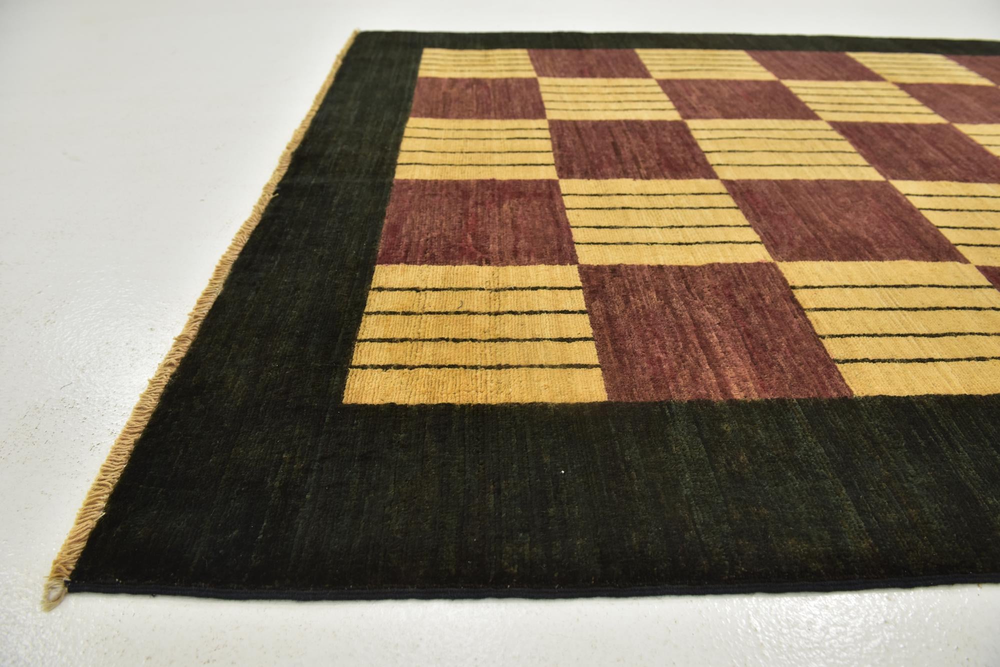 4' 10 x 6' 6 Hand Knotted Kashkuli Gabbeh Wool Rug