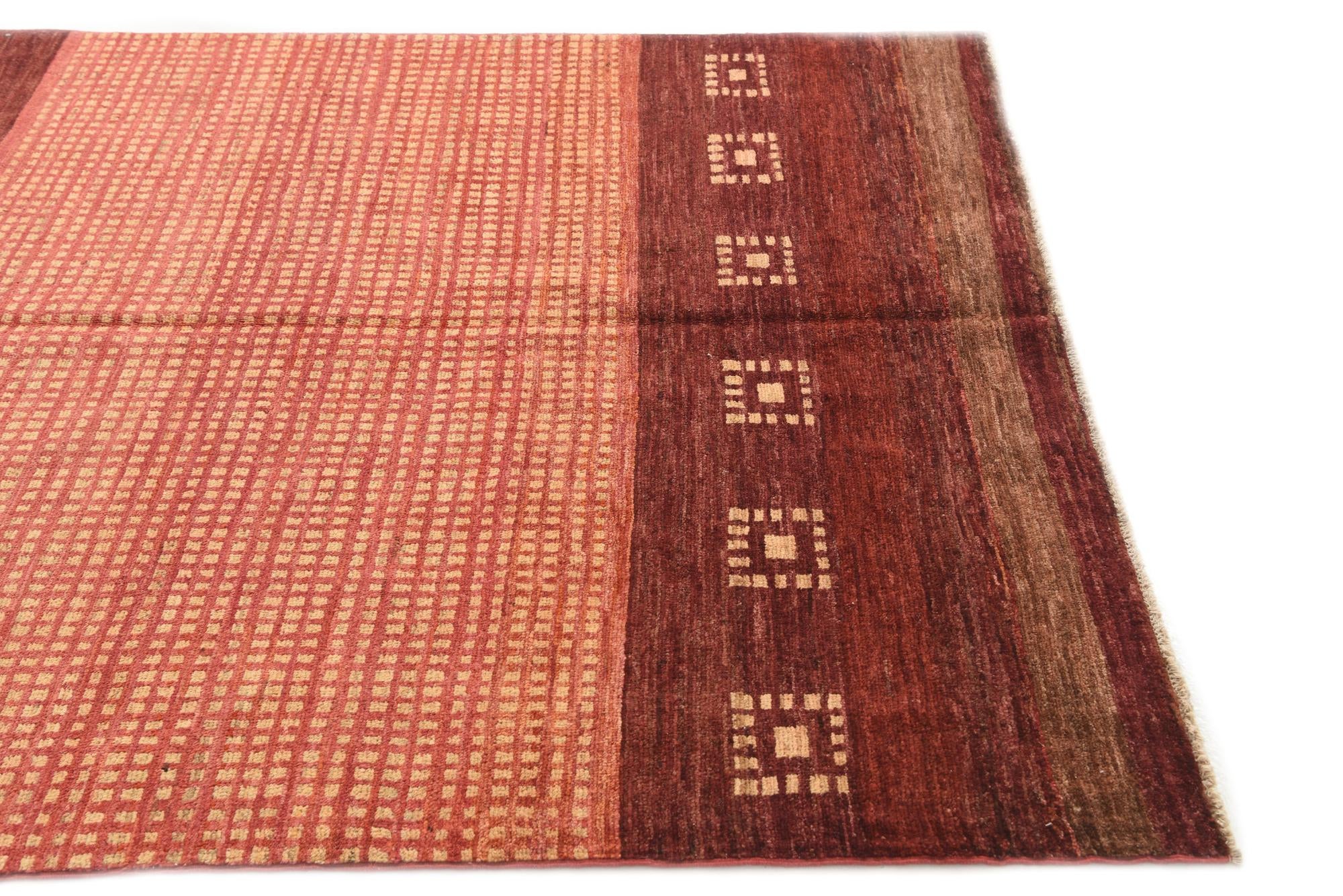 4' 8 x 6' 4 Hand Knotted Kashkuli Gabbeh Wool Rug