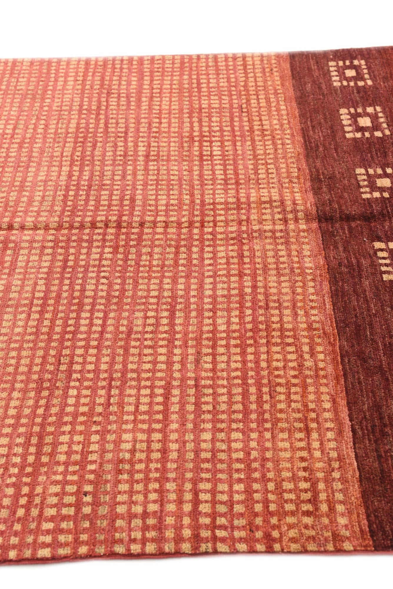 4' 8 x 6' 4 Hand Knotted Kashkuli Gabbeh Wool Rug