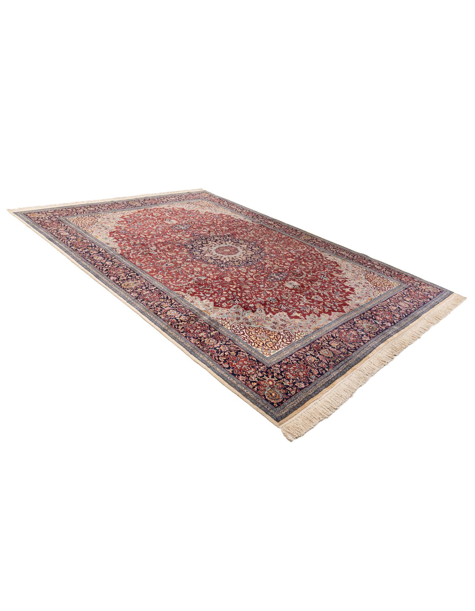 9' 2 x 12' 6 Hand Knotted Kashmir Oriental Wool Rug