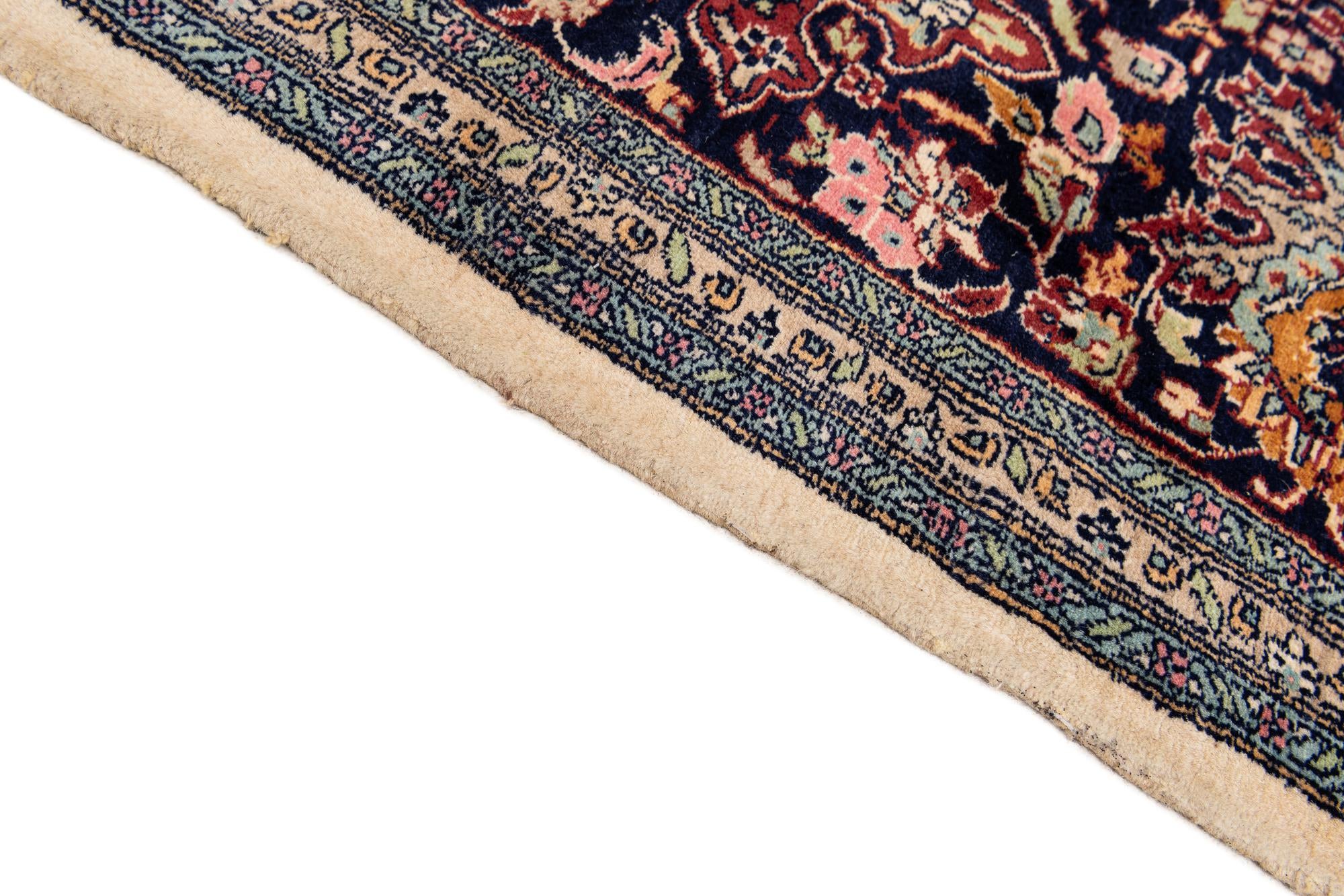 9' 2 x 12' 6 Hand Knotted Kashmir Oriental Wool Rug