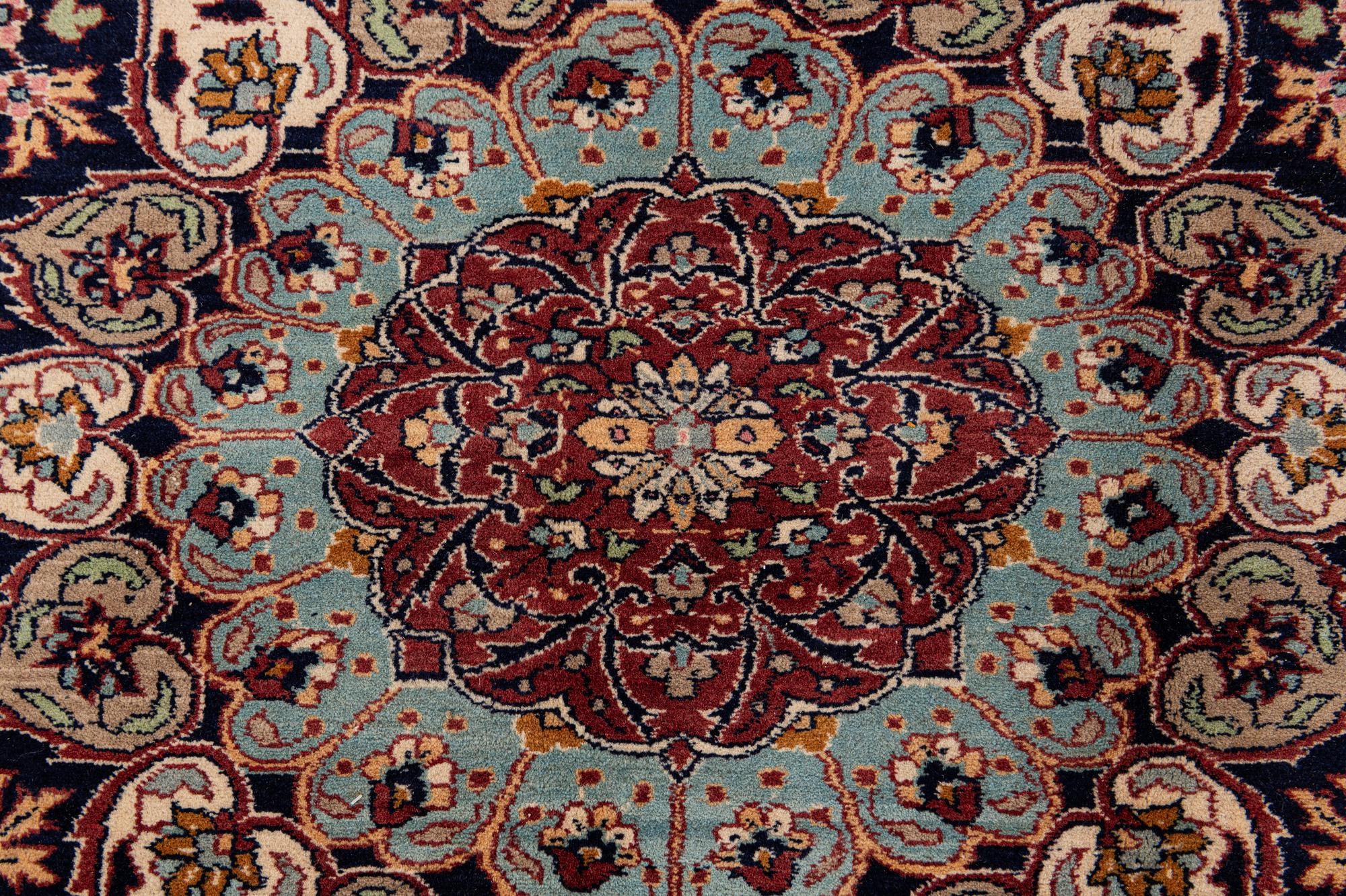 9' 2 x 12' 6 Hand Knotted Kashmir Oriental Wool Rug