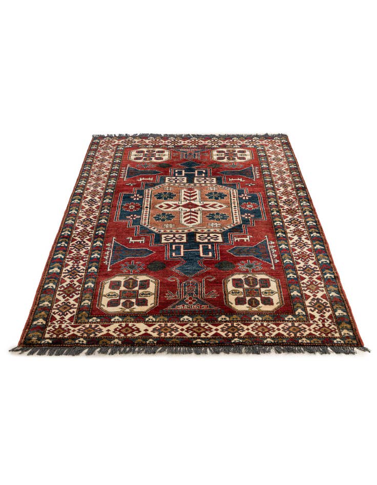 Detail image of 4' 11 x 6' 8 Hand Knotted Kazak Wool Rug