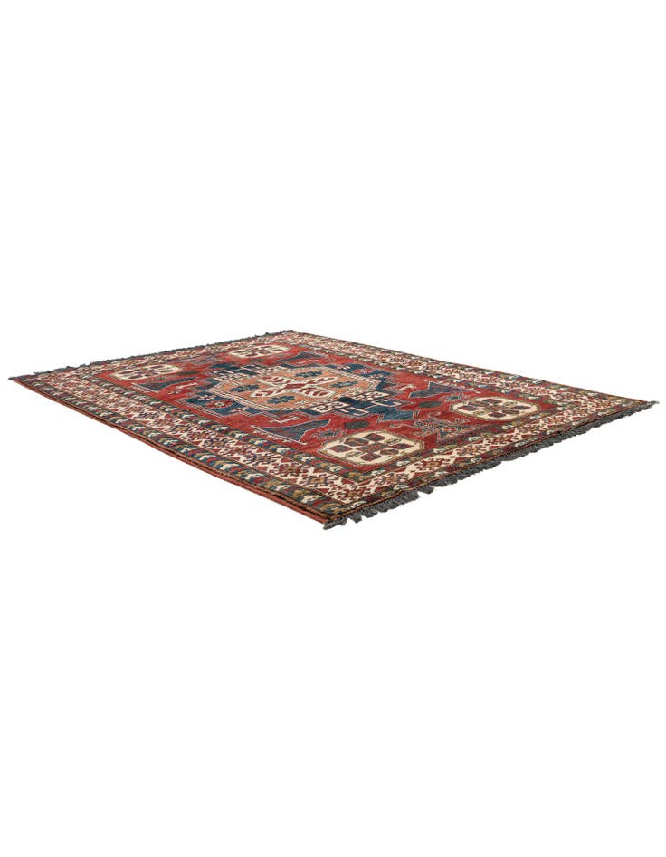 Detail image of 4' 11 x 6' 8 Hand Knotted Kazak Wool Rug