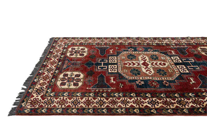 4' 11 x 6' 8 Hand Knotted Kazak Wool Rug