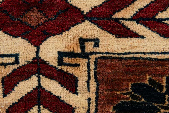 4' 11 x 6' 8 Hand Knotted Kazak Wool Rug
