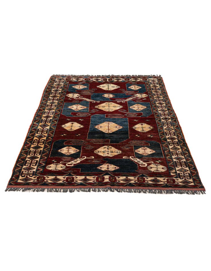 Detail image of 5' x 7' 5  Hand Knotted Kazak Wool Rug