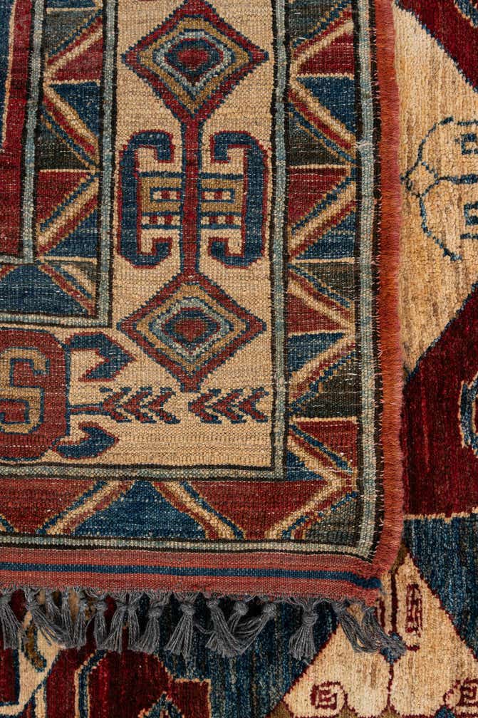 5' x 7' 5 Hand Knotted Kazak Wool Rug