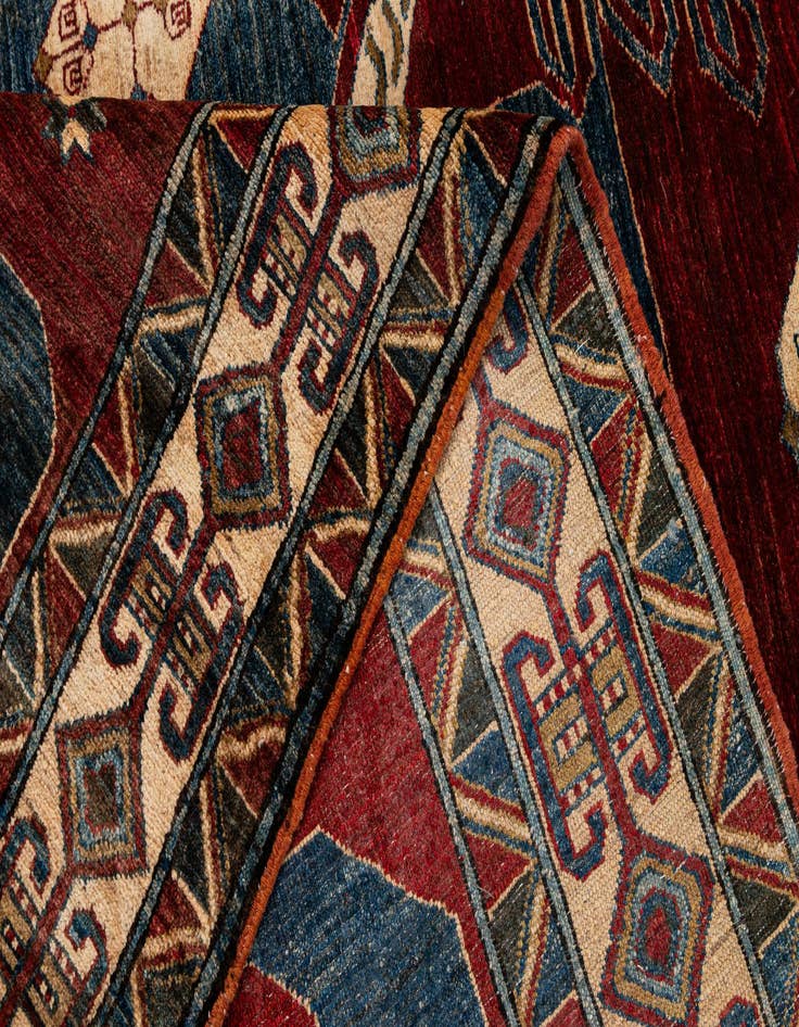 Detail image of 5' x 7' 5  Hand Knotted Kazak Wool Rug