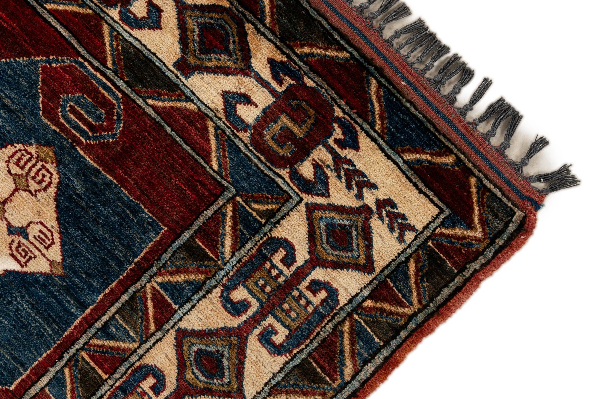 5' x 7' 5 Hand Knotted Kazak Wool Rug