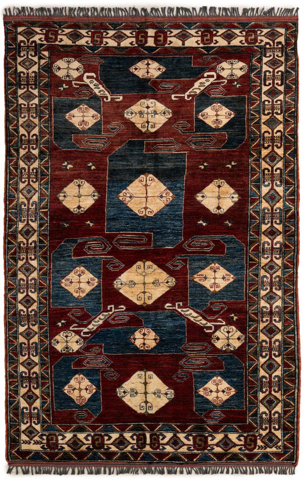 Detail image of 5' x 7' 5 Hand Knotted Kazak Wool Rug
