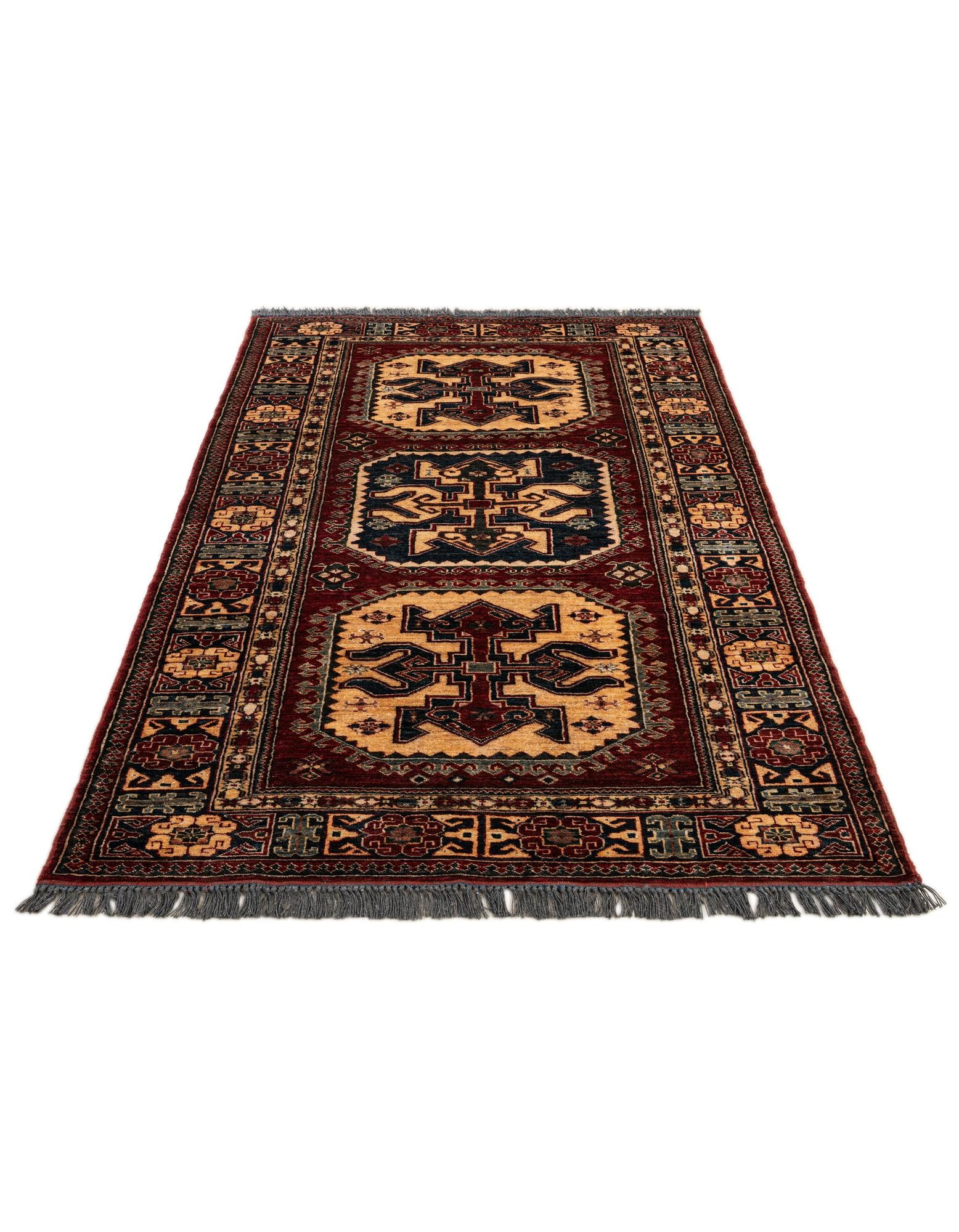 4' 1 x 6' 9 Hand Knotted Kazak Wool Rug
