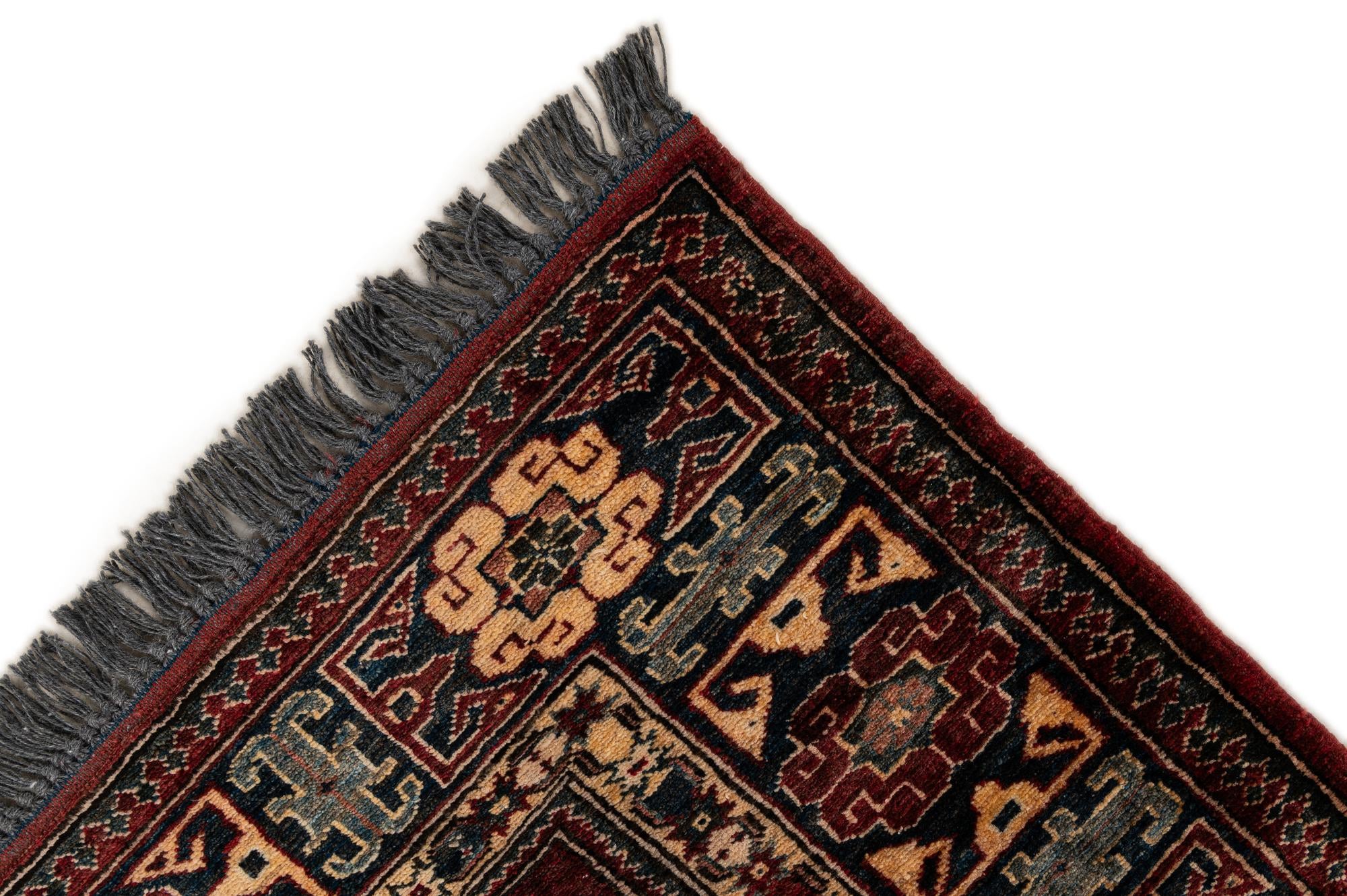 4' 1 x 6' 9 Hand Knotted Kazak Wool Rug