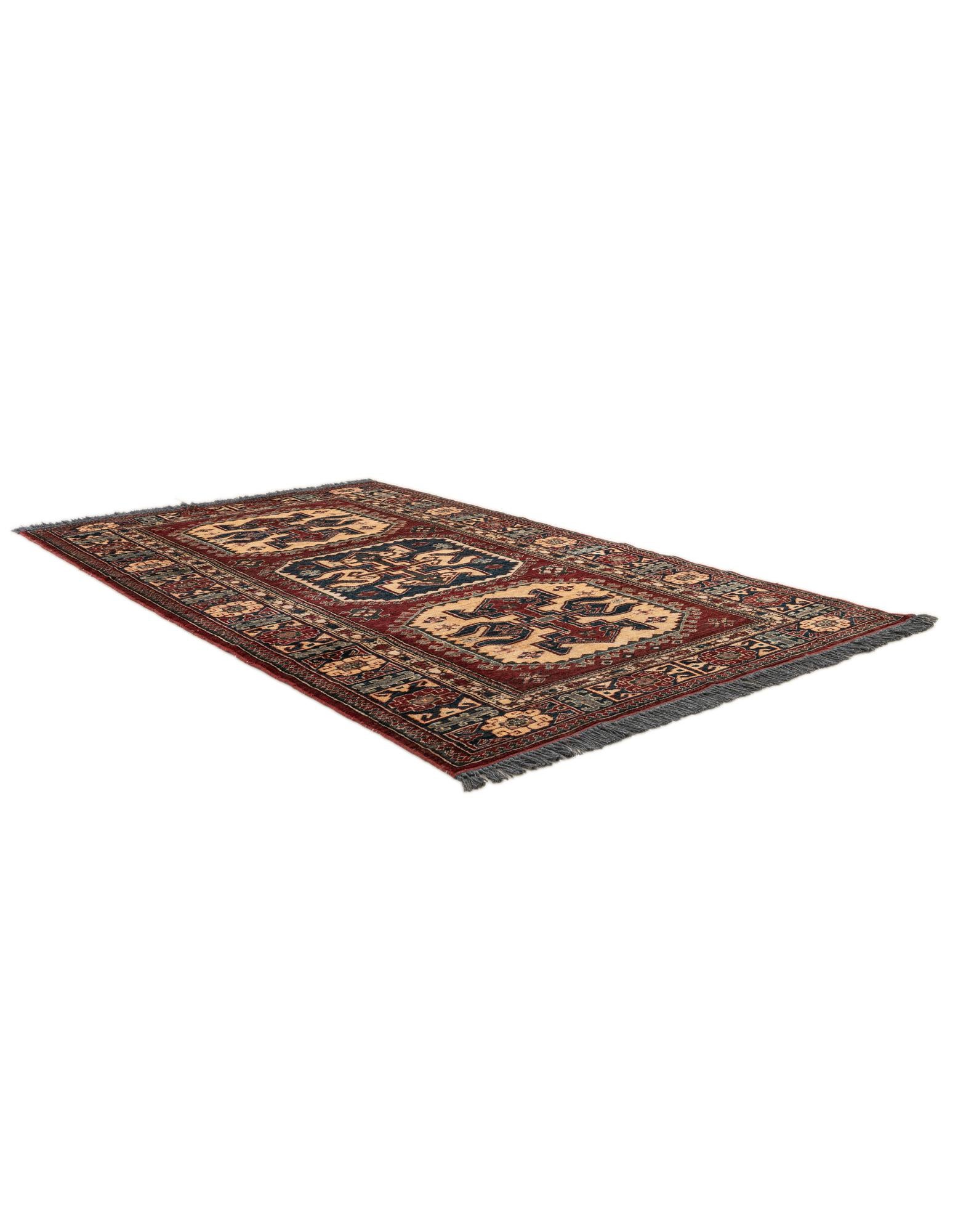 4' 1 x 6' 9 Hand Knotted Kazak Wool Rug