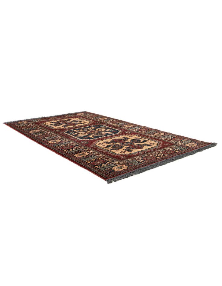 Detail image of 4' 1 x 6' 9 Hand Knotted Kazak Wool Rug