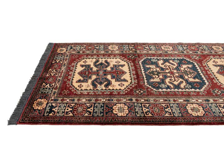 4' 1 x 6' 9 Hand Knotted Kazak Wool Rug