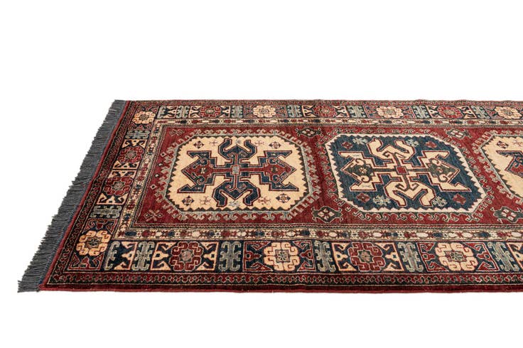 Detail image of 4' 1 x 6' 9 Hand Knotted Kazak Wool Rug