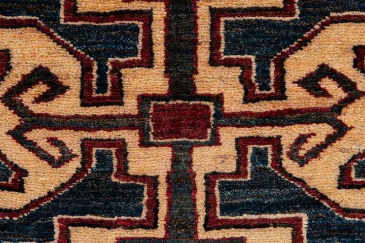 4' 1 x 6' 9 Hand Knotted Kazak Wool Rug