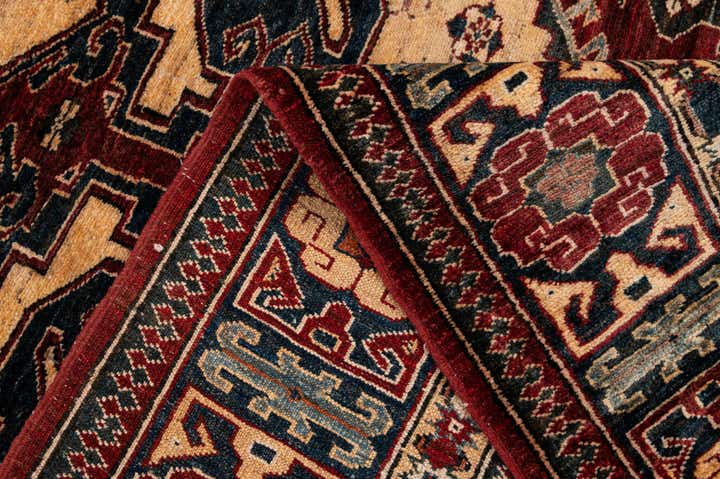 4' 1 x 6' 9 Hand Knotted Kazak Wool Rug