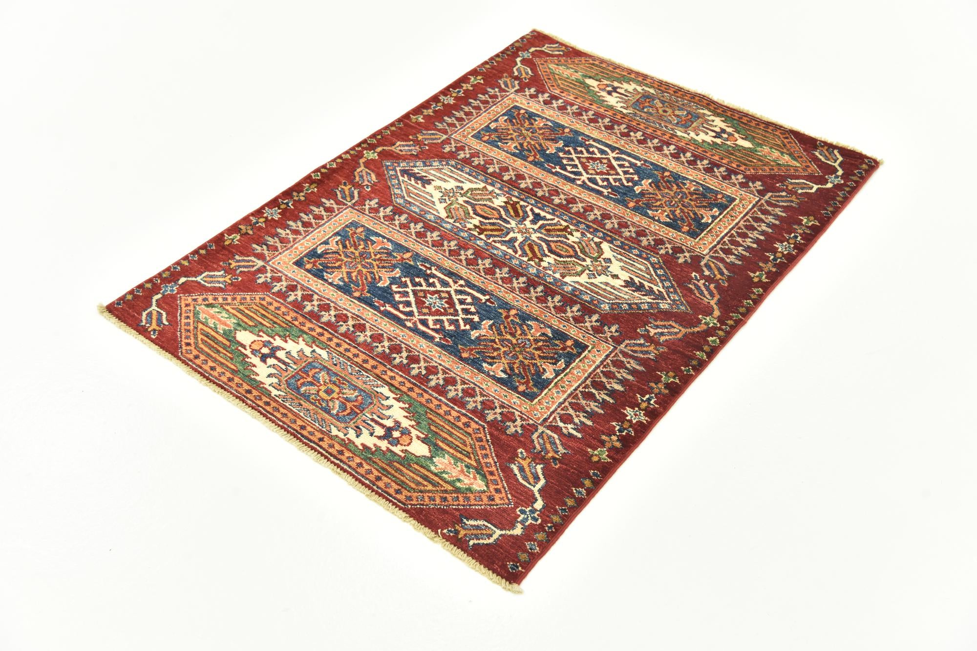 2' 10 x 4' Hand Knotted Kazak Oriental Rug