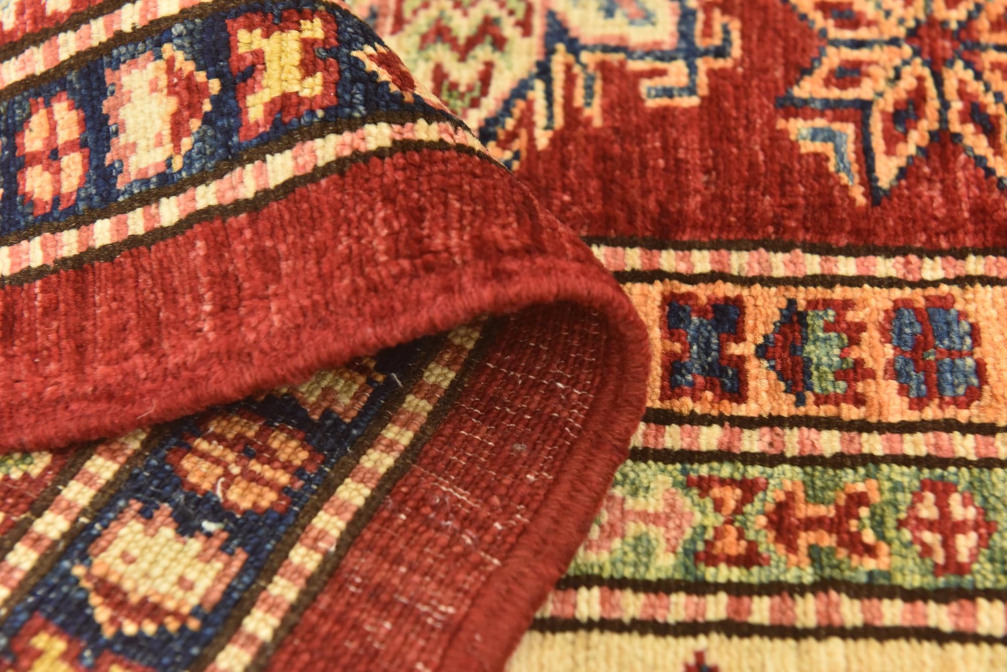5' 8 x 7' 8 Hand Knotted Kazak Oriental Rug