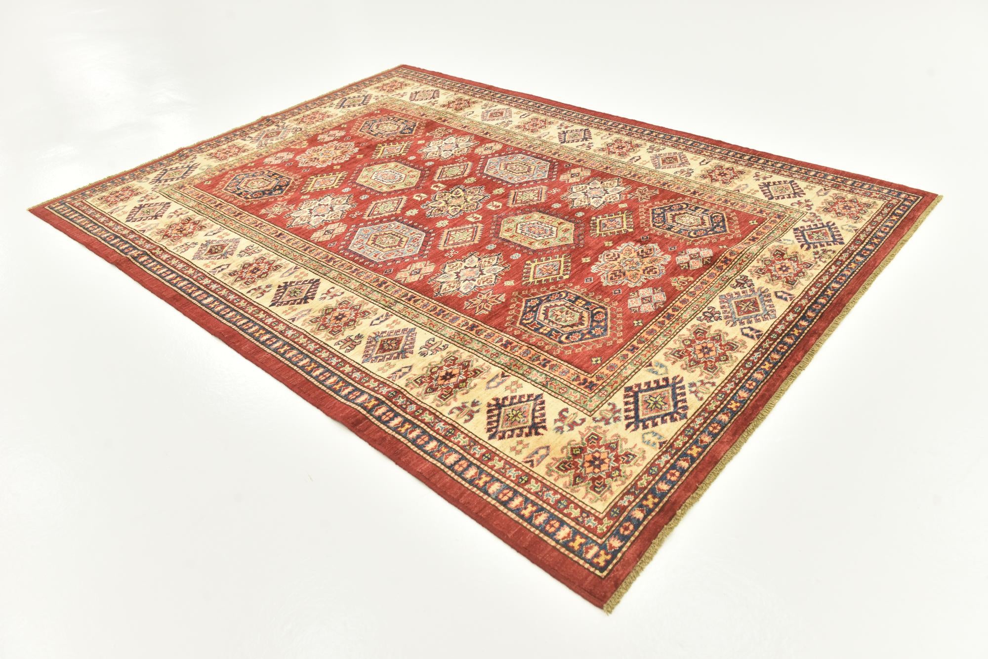 5' 8 x 7' 8 Hand Knotted Kazak Oriental Rug