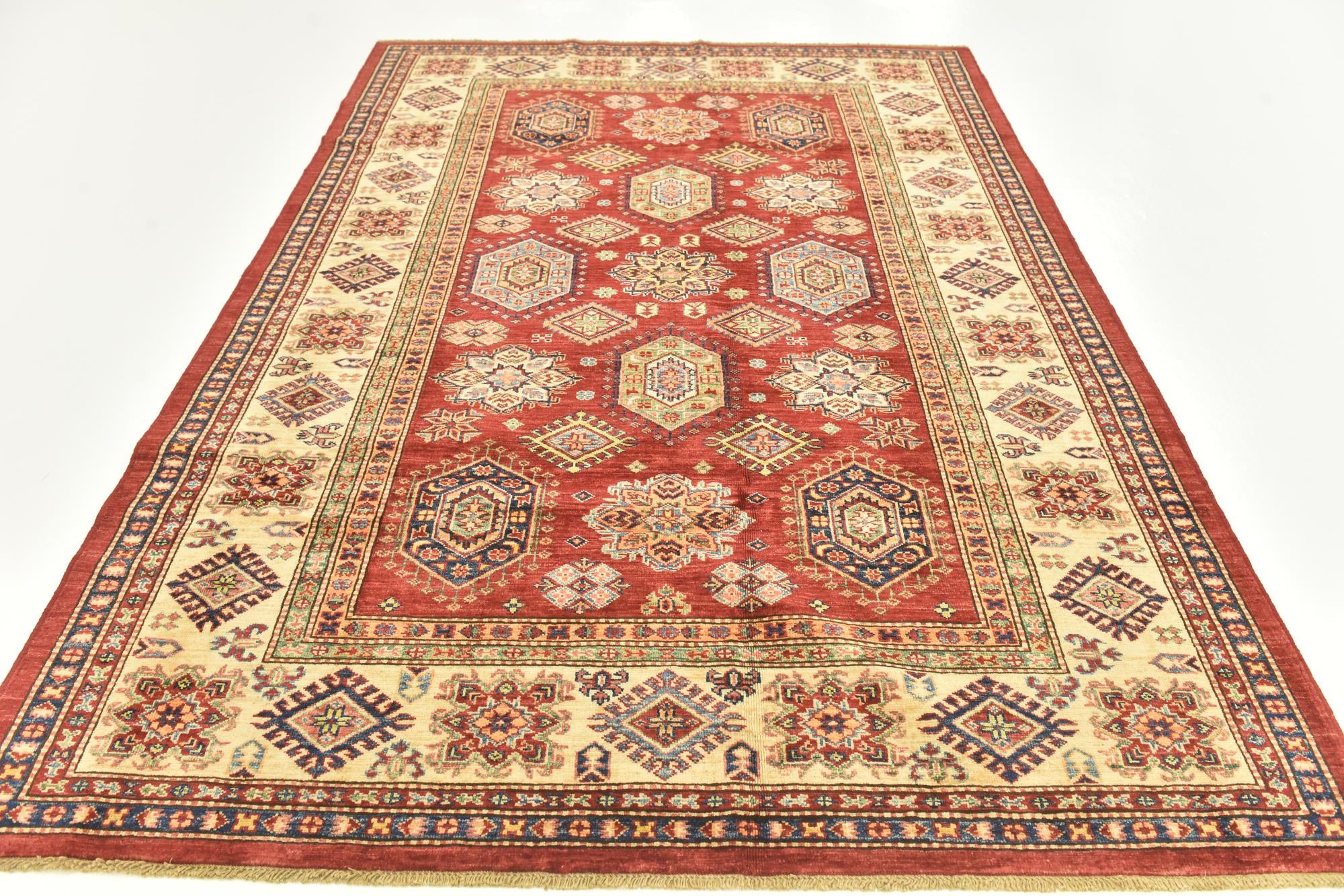 5' 8 x 7' 8 Hand Knotted Kazak Oriental Rug