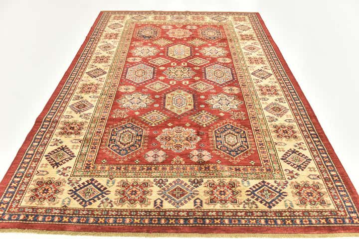 175cm x 235cm anudado a mano Kazak Alfombra Oriental