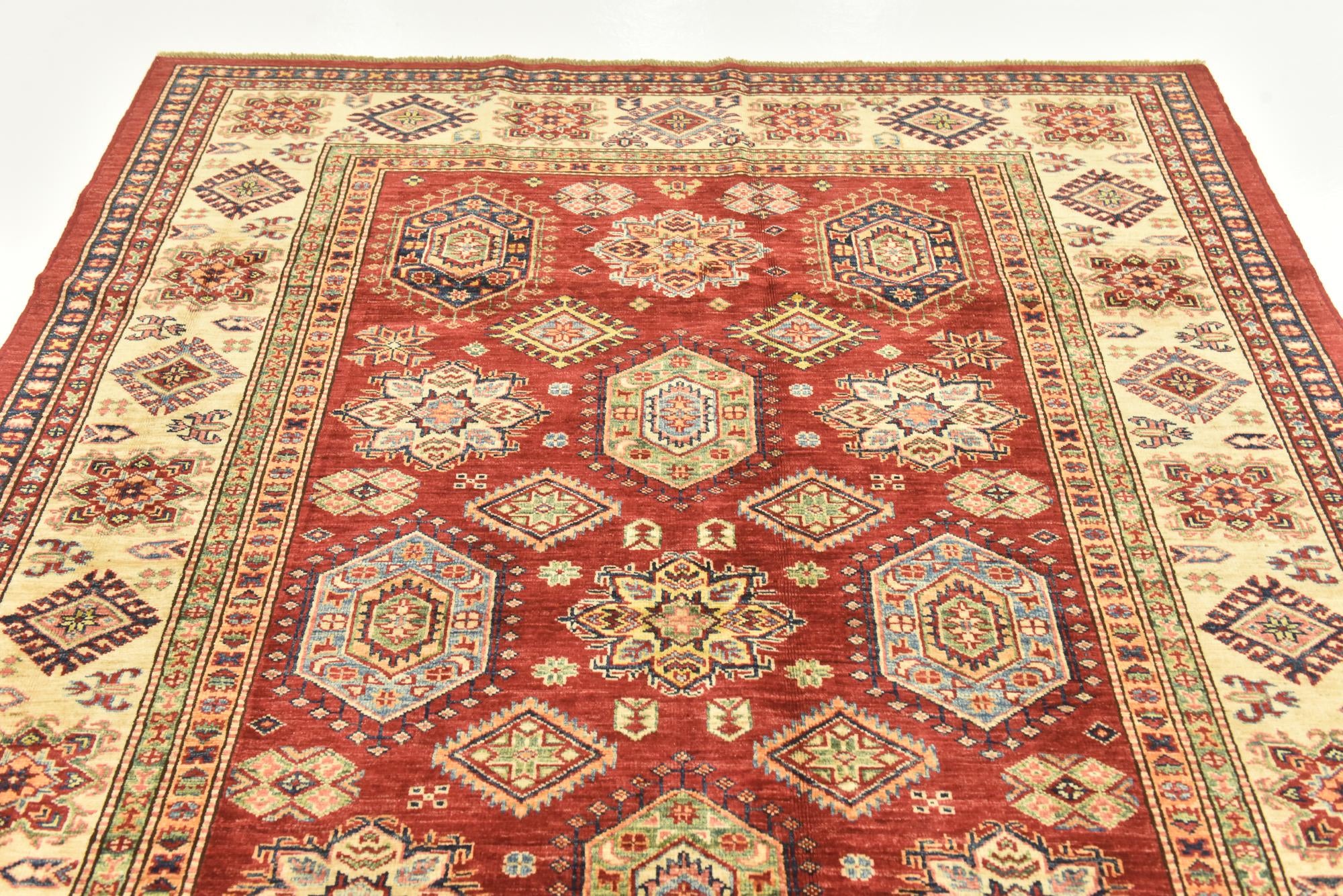 5' 8 x 7' 8 Hand Knotted Kazak Oriental Rug