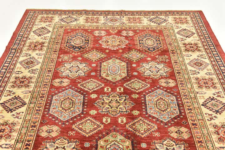 175cm x 235cm anudado a mano Kazak Alfombra Oriental