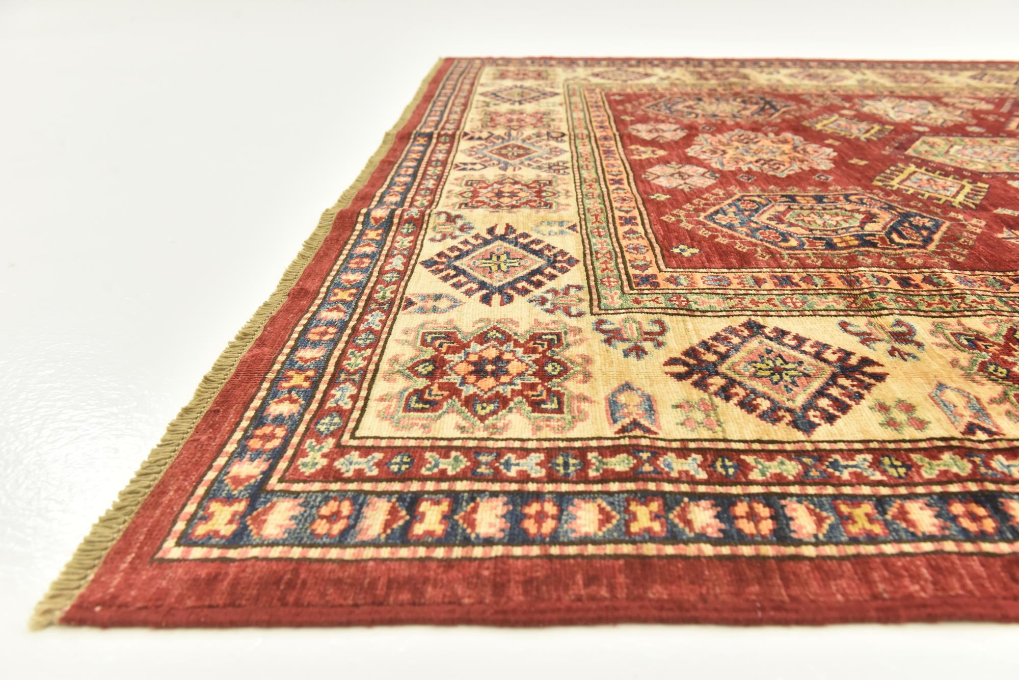 5' 8 x 7' 8 Hand Knotted Kazak Oriental Rug