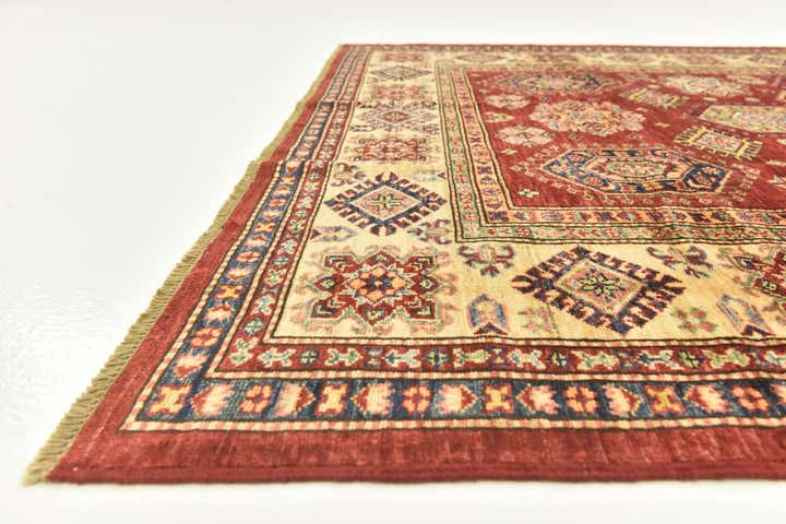 175cm x 235cm anudado a mano Kazak Alfombra Oriental