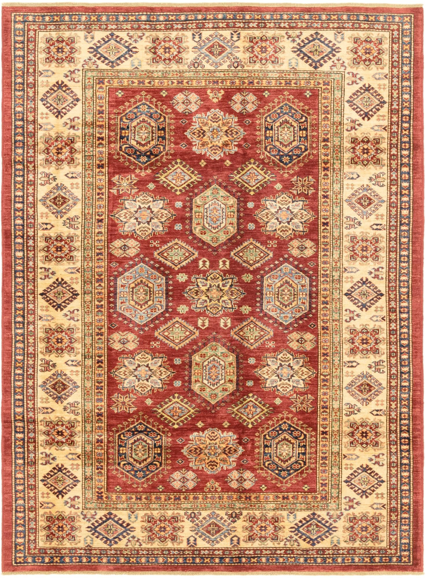 5' 8 x 7' 8 Hand Knotted Kazak Oriental Rug