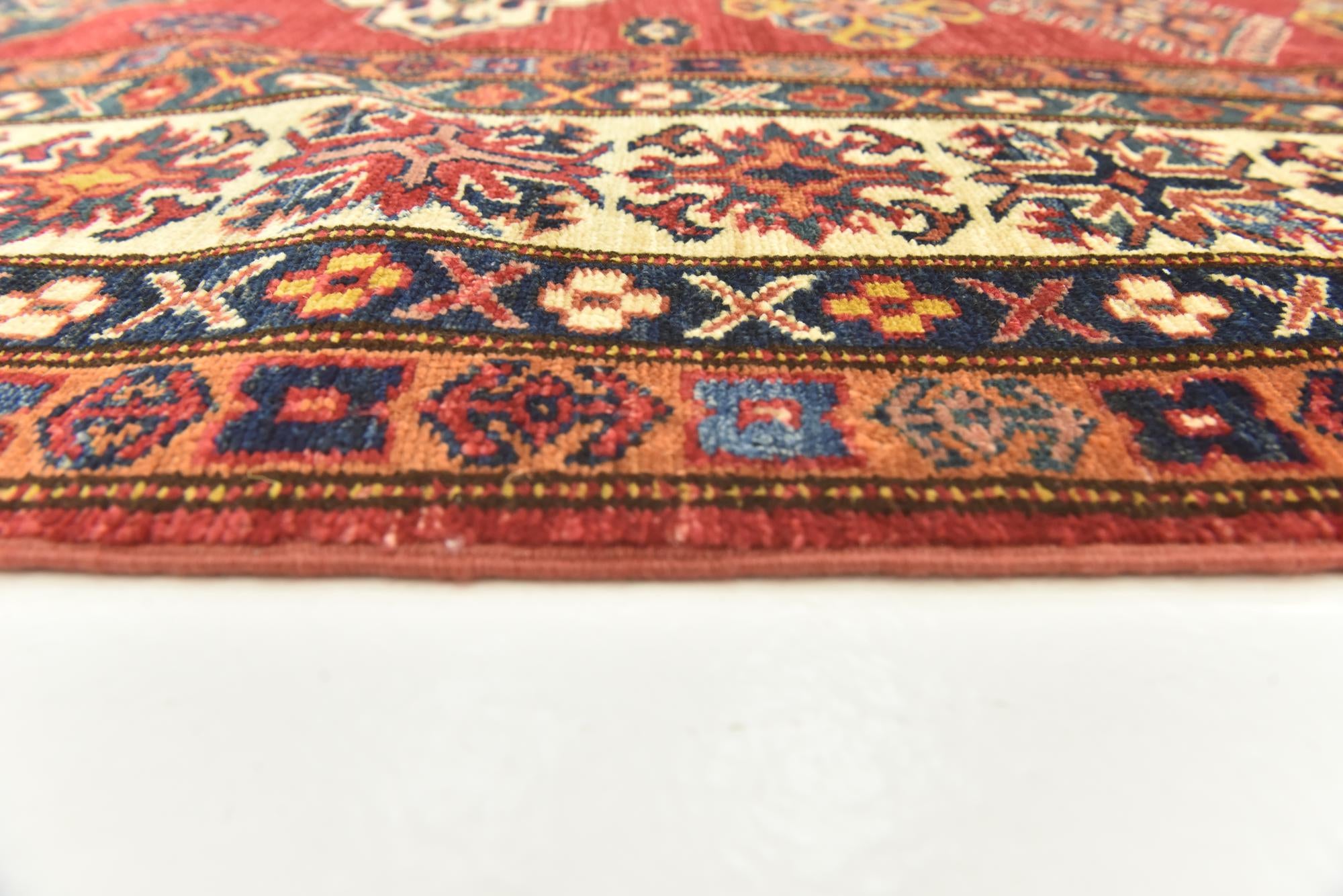 6' 1 x 8' 7 Hand Knotted Kazak Oriental Rug