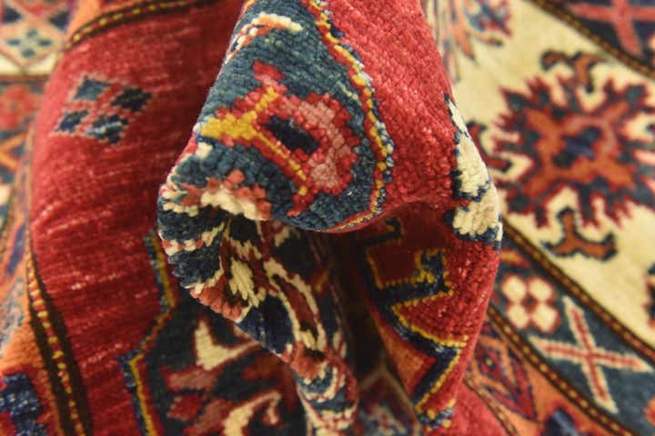 6' 1 x 8' 7 Hand Knotted Kazak Oriental Rug