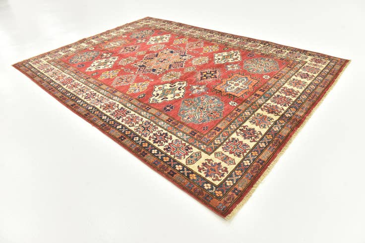 Detail image of 6' 1 x 8' 7 Hand Knotted Kazak Oriental Rug