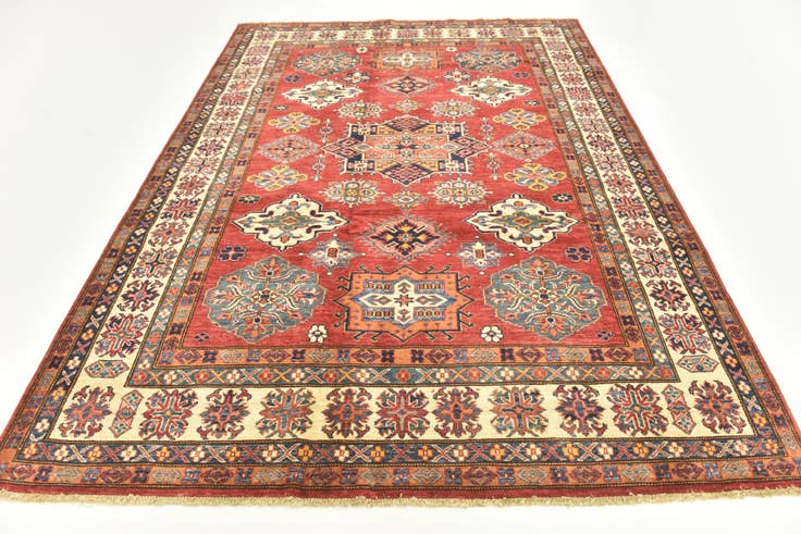 Detail image of 6' 1 x 8' 7 Hand Knotted Kazak Oriental Rug