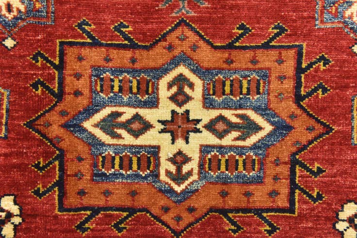 Detail image of 6' 1 x 8' 7 Hand Knotted Kazak Oriental Rug