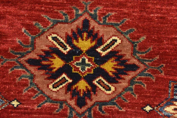 Detail image of 6' 1 x 8' 7 Hand Knotted Kazak Oriental Rug