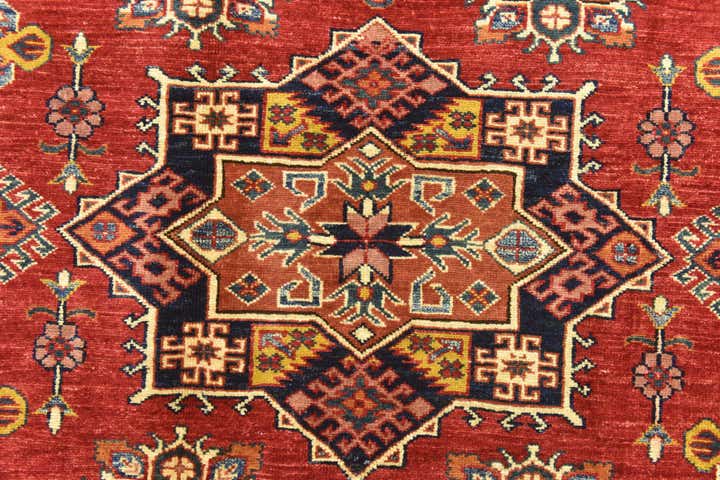 6' 1 x 8' 7 Hand Knotted Kazak Oriental Rug