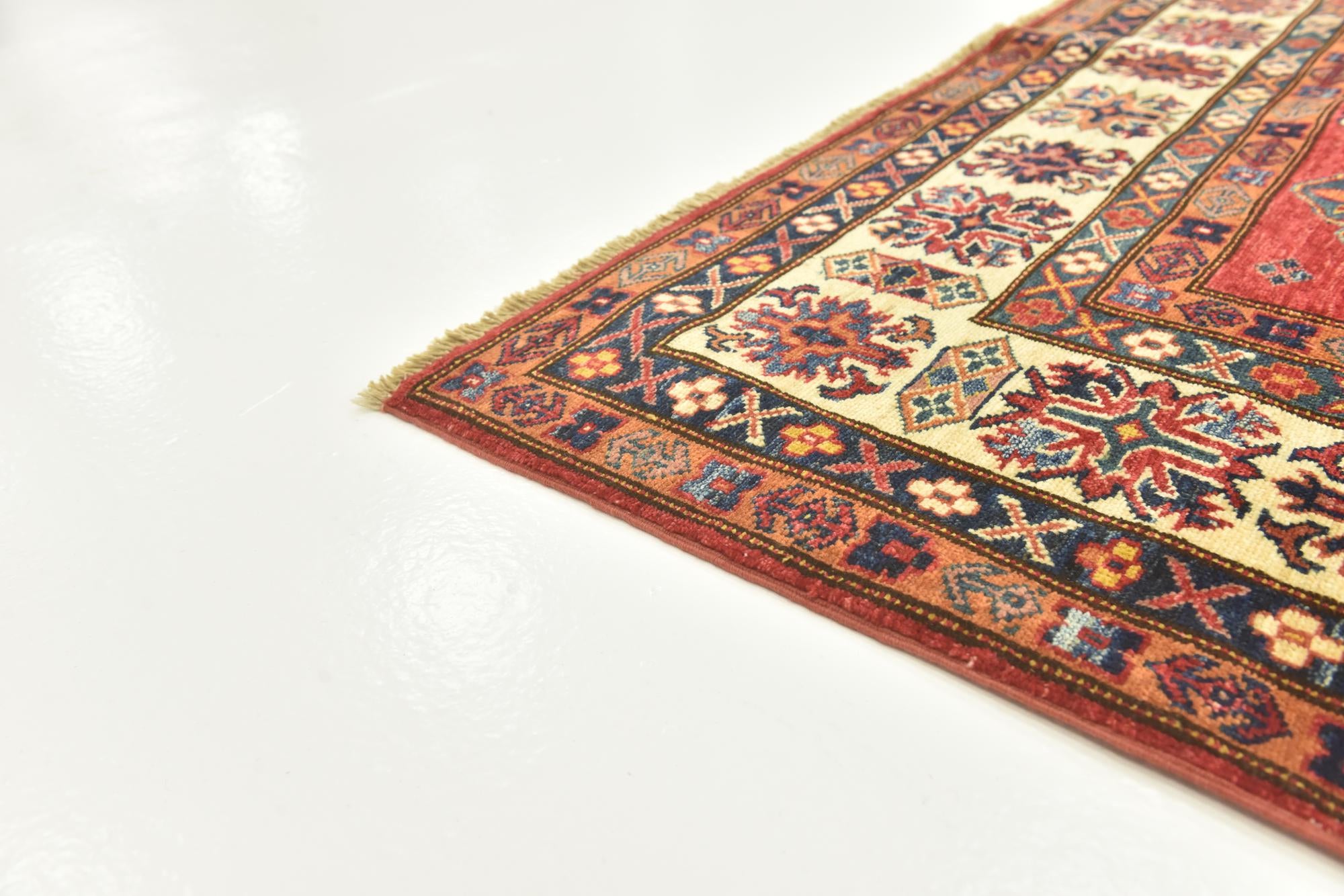6' 1 x 8' 7 Hand Knotted Kazak Oriental Rug