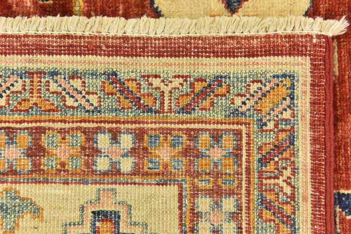 185cm x 275cm anudado a mano Kazak Alfombra Oriental