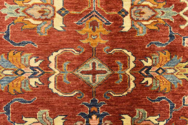 185cm x 275cm anudado a mano Kazak Alfombra Oriental