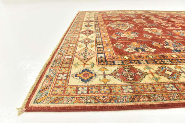 185cm x 275cm anudado a mano Kazak Alfombra Oriental